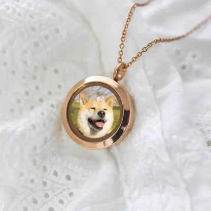 Custom Pet Fur And Photo Locket Necklace - Image 7