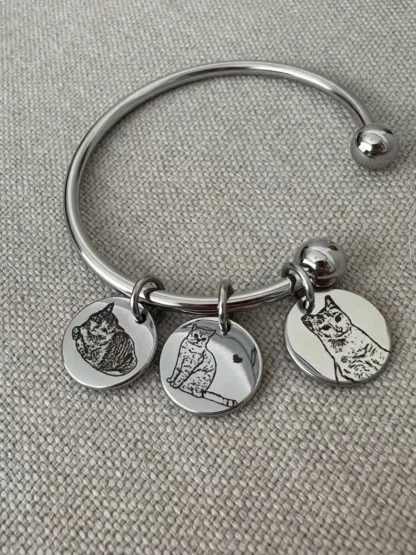 Custom Pet Photo Bangle Bracelet - Image 7