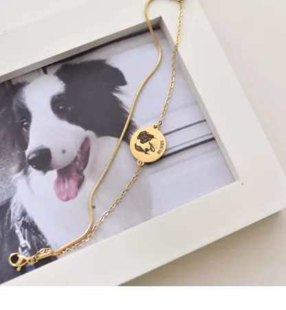 Custom Pet Portrait Double Layer Bracelet