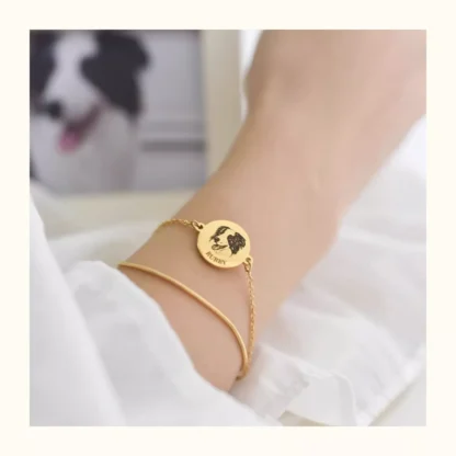Custom Pet Portrait Double Layer Bracelet - Image 4