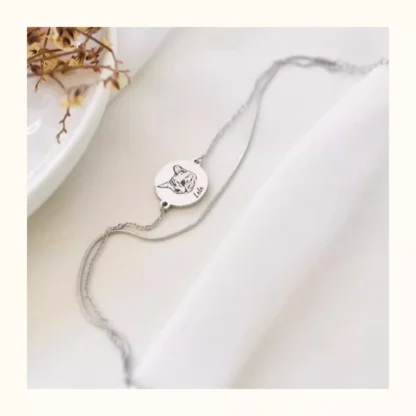 Custom Pet Portrait Double Layer Bracelet - Image 7