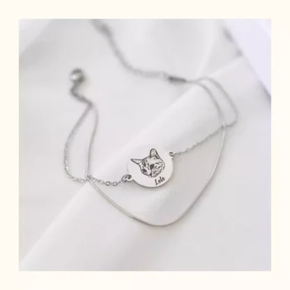 Custom Pet Portrait Double Layer Bracelet - Image 6