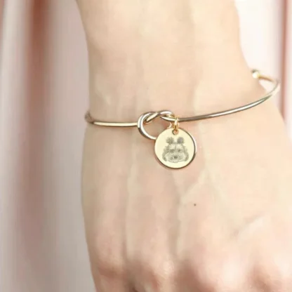 Custom Pet Portrait Knotted Bangle - Image 4