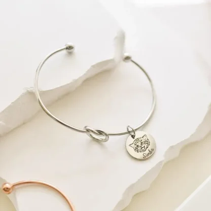 Custom Pet Portrait Knotted Bangle - Image 3