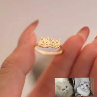 Personalized Engraved Pet Portrait Ring