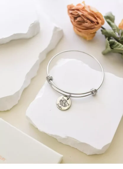 Pet Portrait Bangle Bracelet - Image 12