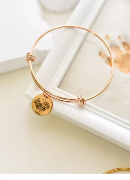 Pet Portrait Bangle Bracelet - Image 3
