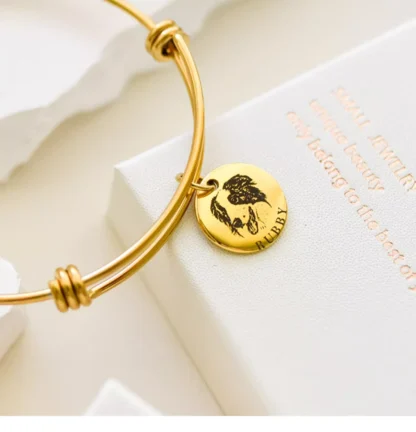 Pet Portrait Bangle Bracelet - Image 9