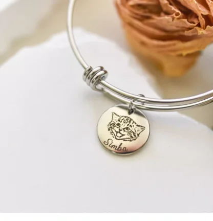 Pet Portrait Bangle Bracelet - Image 14