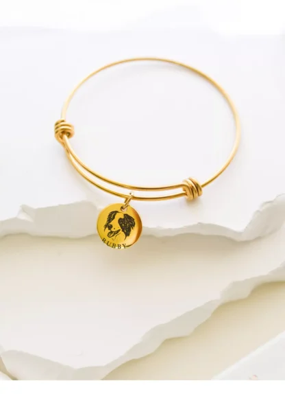 Pet Portrait Bangle Bracelet - Image 8