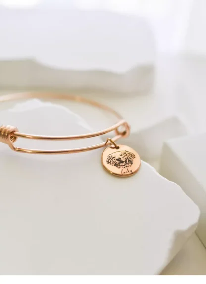 Pet Portrait Bangle Bracelet - Image 6