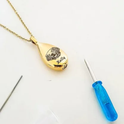Water Drop Pet Memorial Necklace - Image 3