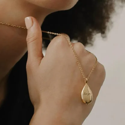 Water Drop Pet Memorial Necklace - Image 7