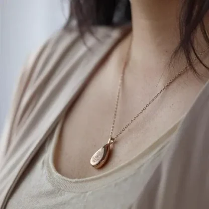 Water Drop Pet Memorial Necklace - Image 6