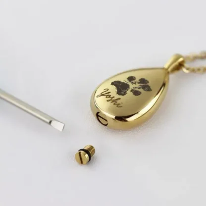 Water Drop Pet Memorial Necklace - Image 5