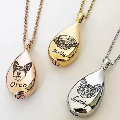 Water Drop Pet Memorial Necklace